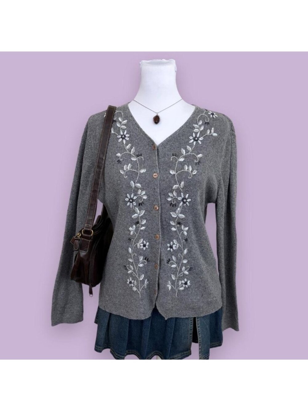 90s floral coquette cottagecore cardigan